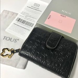 TOUS Leather Urbana Logo change purse